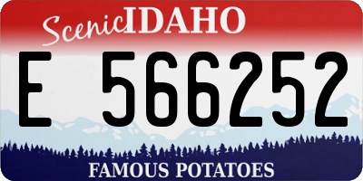 ID license plate E566252