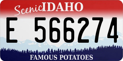 ID license plate E566274