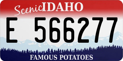 ID license plate E566277