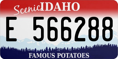 ID license plate E566288