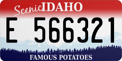 ID license plate E566321