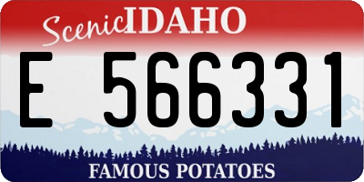 ID license plate E566331