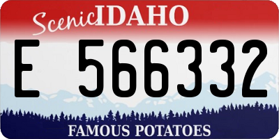 ID license plate E566332