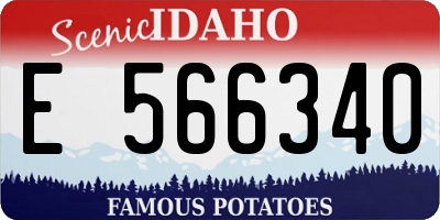 ID license plate E566340