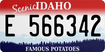 ID license plate E566342
