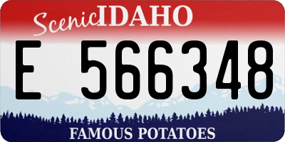 ID license plate E566348