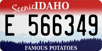 ID license plate E566349