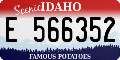 ID license plate E566352