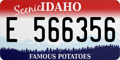 ID license plate E566356