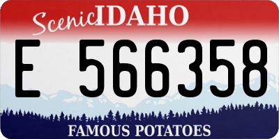ID license plate E566358