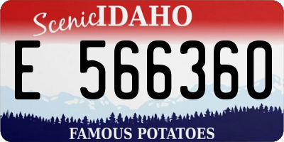 ID license plate E566360