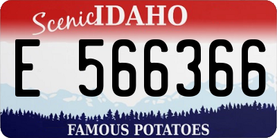 ID license plate E566366