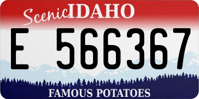 ID license plate E566367