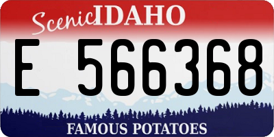 ID license plate E566368