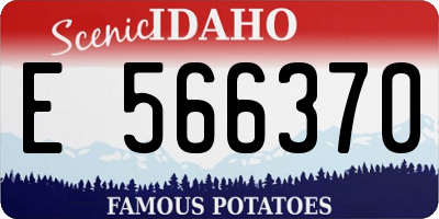 ID license plate E566370