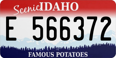 ID license plate E566372