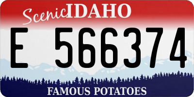 ID license plate E566374