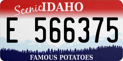 ID license plate E566375