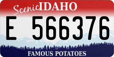 ID license plate E566376