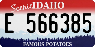 ID license plate E566385