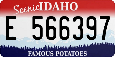 ID license plate E566397
