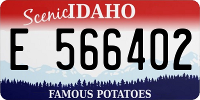 ID license plate E566402