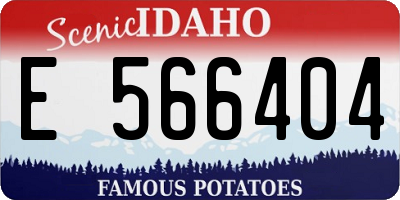 ID license plate E566404