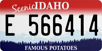 ID license plate E566414