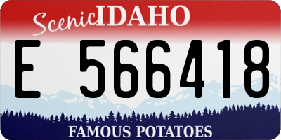 ID license plate E566418
