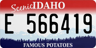 ID license plate E566419