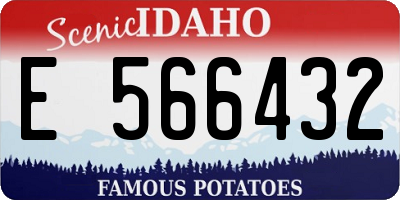ID license plate E566432