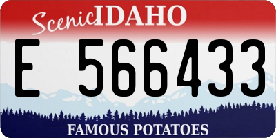 ID license plate E566433