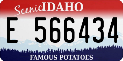 ID license plate E566434
