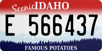 ID license plate E566437