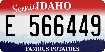 ID license plate E566449