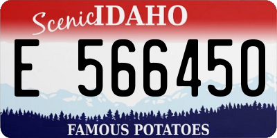 ID license plate E566450