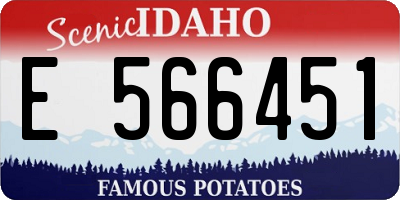 ID license plate E566451