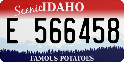 ID license plate E566458