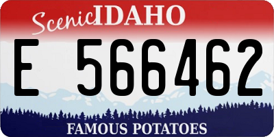 ID license plate E566462