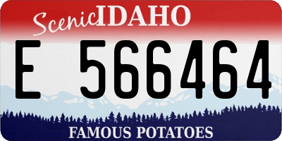 ID license plate E566464