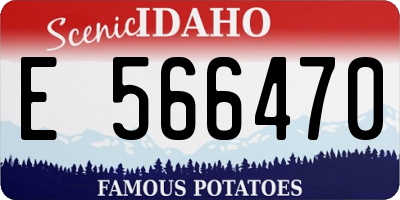 ID license plate E566470