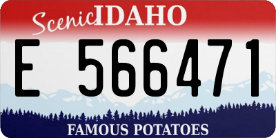 ID license plate E566471