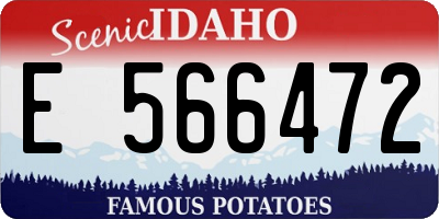 ID license plate E566472