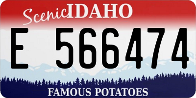 ID license plate E566474