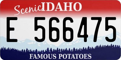 ID license plate E566475