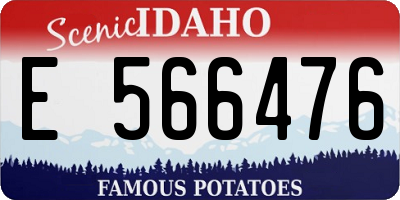 ID license plate E566476