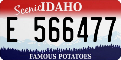 ID license plate E566477