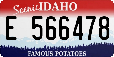 ID license plate E566478