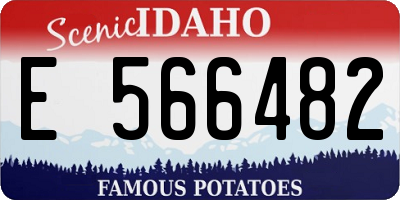 ID license plate E566482