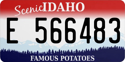 ID license plate E566483